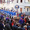 Millimeterarbeit war für die Pferdeführer und den Schwigger beim großen Narrentreffen 2008 in den kurvigen, engen Gassen der Altstadt ...