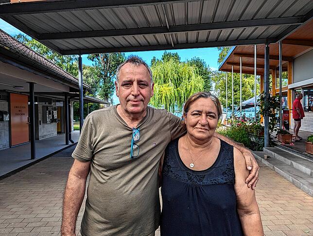 Ismail und Sengül Aktas leiten das Iznanger Strandbad seit 2017.