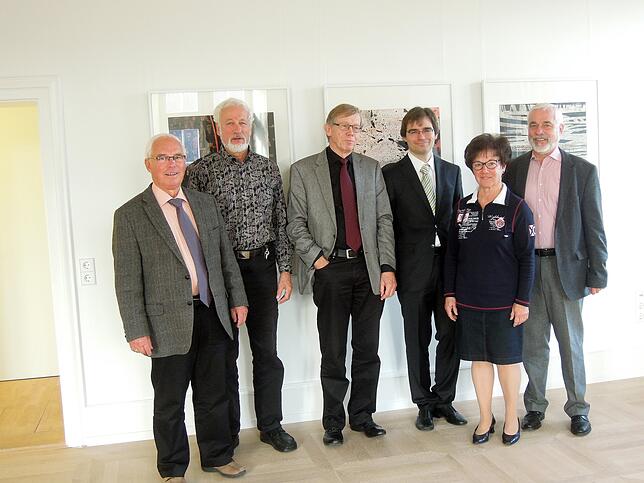Der Vorstand der Heinrich Kaminski Gesellschaft (von links): Wolfgang Hörr, Gernot Mathias, Herbert Müller-Lupp, Matthias Flierl, ...
