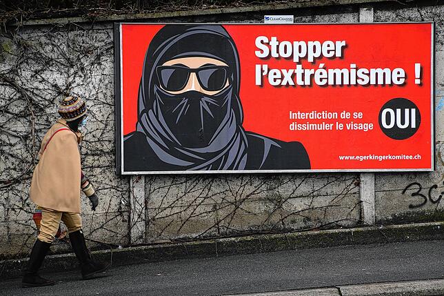 Auch im französischsprachigen Teil der Schweiz, hier in Lausanne, wirbt das Egerkinger Komitee für seine Volksinitiative.