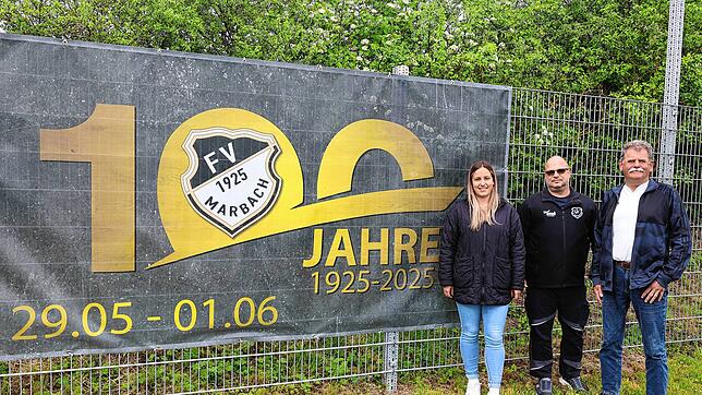 Olivia Baschnagel, Stephan Jahn und Matthias Konegen vom Organisationsteam freuen sich auf ein langes Festwochenende zum 100-jährigen ...