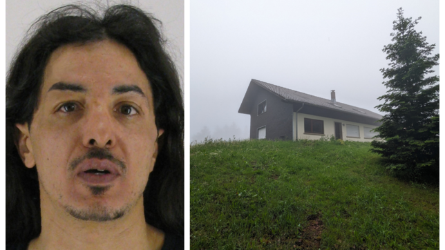 Abgeschieden im Luftkurort Rickenbach: Hier wohnte Mahdi Bin Nasr zuletzt. Mit dem Bild links suchte die Polizei nach ihm. Im April ...