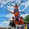 Fünf junge Showtänzer von der Gruppe &bdquo;Hop-A-Holix&ldquo; &ndash; Miriam Liebherr, Lisa Freudemann, Mathias Kohl, Alina Krall und ...