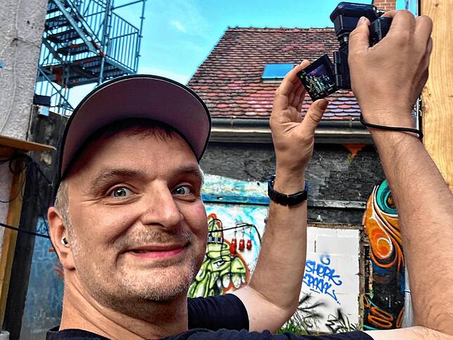 Fast jeden Abend beim Innenhof-Festival dabei ist Tom Münch mit seiner Kamera.