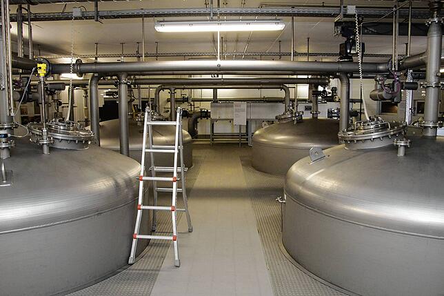 Auch das Wasserwerk Hammerhalde, hier ein Blick in das Innere des Hochbehälters, ist vorübergehend außer Betrieb.