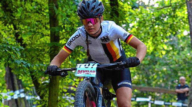 Zufrieden: Finja Lipp von der SG Rheinfelden fuhr bei der Mountainbike-EM in der Schweiz auf Rang 15 im Juniorinnen-Rennen.