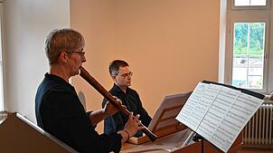 Flötistin Annette Däublin-Schwarz und Matthias Flierl, Klavier und Cembalo, gestalteten den Duo-Abend im Schwarzenbergsaal im Schloss ...