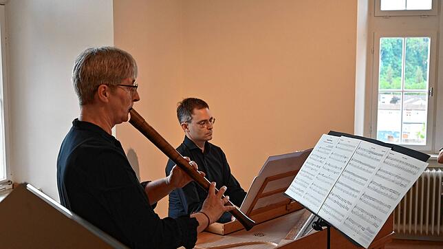 Flötistin Annette Däublin-Schwarz und Matthias Flierl, Klavier und Cembalo, gestalteten den Duo-Abend im Schwarzenbergsaal im Schloss ...