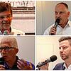 Amtsinhaber Georg Riedmann (oben, von links), Markus Lauffer, Klaus Schultz, Alexander Kauderer.