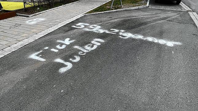 Antisemitische Schmierereien im Bereich der Konstanzer Pestalozzihalle im vergangenen Frühjahr.
