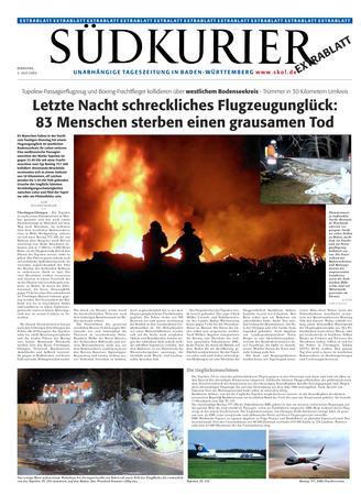 Extrablatt zum Flugzeugunglück Extrablatt zum Flugzeugunglück