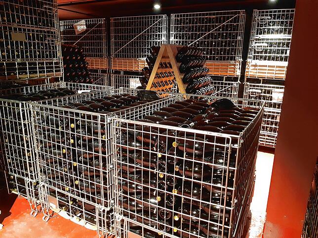 Der Sekt aus St. Blasien reift 30 Monate in der Flasche.