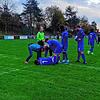 Das Foul, das in der Nachspielzeit zum entscheidenden Strafstoß führte: Jonathan Bell wird im Marbacher Strafraum von den Möhringer ...