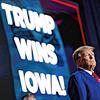 Donald Trump, ehemaliger Präsident der USA, am 15. Januar 2024. Bei der ersten Vorwahl der Republikaner um die ...