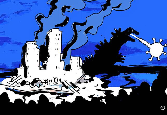 Bild 2: So könnte es auch aussehen: Illustrator Thilo Rothacker entwirft vier alternative Bühnenbilder für die Bregenzer Festspiele