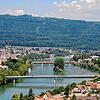 Wird Bad Säckingen die Stadt der Brücken am Hochrhein? Neben der Fridolinsbrücke (vorne) und der historischen Holzbrücke wird über den ...