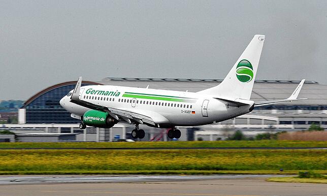 Die Airline Germania des Bodensee-Airports meldete 2019 Insolvenz an.