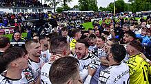 Im letzten Aufeinandertreffen mit dem 1. CfR Pforzheim jubelte der FC 08 Villingen über den Aufstieg in die Regionalliga.
