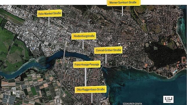 Bild : Historische Schatten über sechs Konstanzer Straßennamen. Nun sollen diese umbenannt werden.
