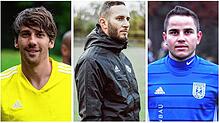 Die Führenden der drei Torjägerlisten (von links): Silvio Lorenzi (SG Liggeringen/Güttingen, Staffel 1), Anil Bagci (Hattinger SV, ...