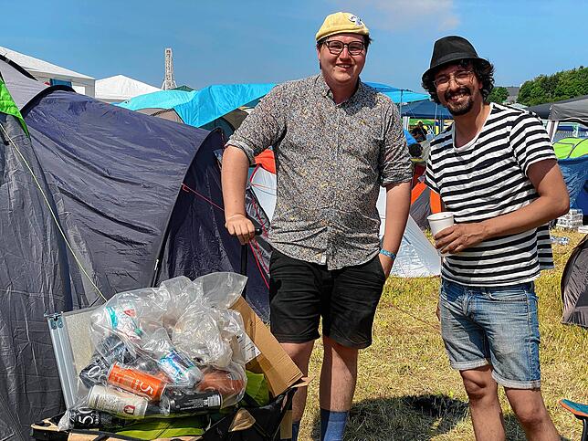 Cedric Eberhardt (links) und Niels Keller sind schon am Donnerstag angekommen.