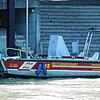 Das ist das Boot des Rheinfelder Rheinrettungsdienstes. Es ist permanent im Wasser und einsatzbereit. Bild: Zumsteg