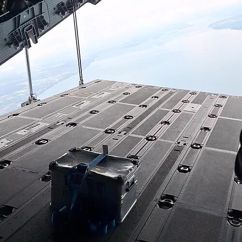 Blick aus der A400M auf den Bodensee