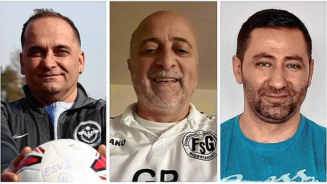 Drei Vereine, drei Ziele, drei Personen: (von links) Labinot Nikqi (ESV Südstern Singen), Gino Radice (FSG Zizenhausen) und Bülent Alkan ...