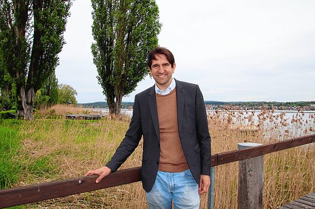 Andreas Jung auf der Reichenau. Er lebt auf der Insel, auf der seine Frau geboren ist.