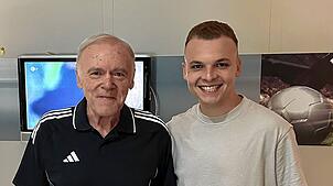 Leon Hartel (rechts) neben Hermann Gerland.