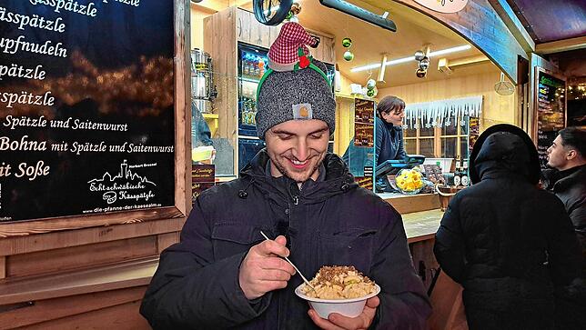Die Käsespätzle sind nicht günstig, machen aber gut satt.
