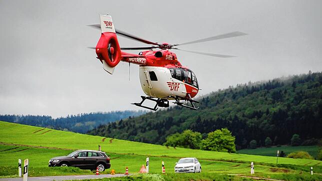 Ein Rettungshubschrauber bei einem früheren Einsatz.