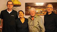 Die Geehrten (von links): Jürgen Schmid, Johanna Berger, Vorsitzender Anton Huber und Heiko Strittmatter. Bild: Marianne Bader