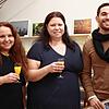 Karolin Könner, Hobbyfotografin Ramona Löffler und Bürgermeister Christoph Stolz (von links) sprechen zur Eröffnung der Ausstelung ...