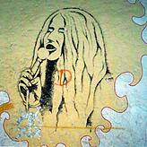 Josef Walz verewigte an den Wänden des Schlosskellers die Sängerin Janis Joplin, die 1970 starb.
