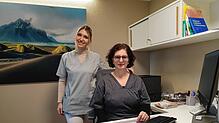 Sie verstehen sich sehr gut: PA-Studentin Stefanie Heckel (links) und Hausärztin Stefanie Ruch. Hier ist die Gesundheits- und ...