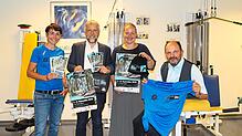 Im Fitnessraum der Katharinenhöhe. Von links Christine Dorer, Geschäftsführerin Schwarzwald-Bike-Marathon, Klinikleiter Stephan Maier, ...