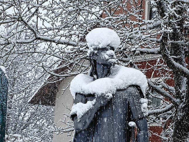 Bild 2: Schneefall in Pfullendorf: Es hört gar nicht mehr auf