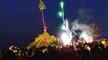 Bild : So schön war das Funkenfeuer am Fildenplatz