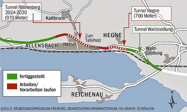 Bild 2: Arbeiten für den B33-Tunnel bei Allensbach starten jetzt