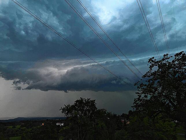Bild 2: Unwetter Hochrhein gestern: Umstürzende Bäume, Blitzschlag und Stromausfälle