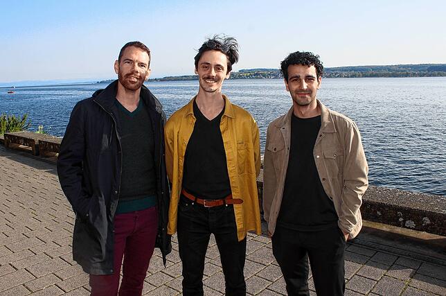 Kamen zum Founder Walk, um zu netzwerken: IT Software-Entwickler Björn Klose (links) aus Überlingen sowie Patrick Horstmeier und Simon ...