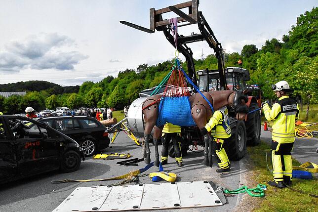 Bild 6: Bilder der Abschlussübung einer Blaulichtorganisationenübergreifenden Fortbildung