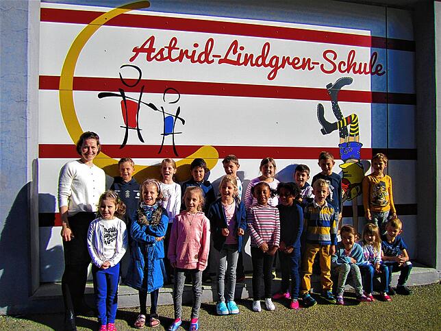 Die Klasse 1a der Astrid-Lindgren-Schule Dauchingen mit Klassenlehrerin Svenja Kienzle.