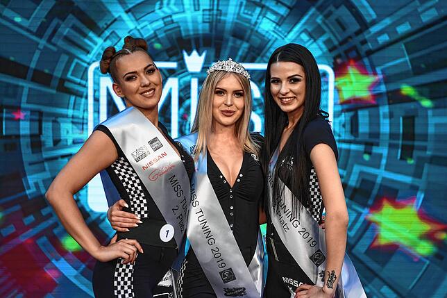 Das letzte Mal Miss Tuning: Gewinnerin der Wahl 2019 war Vanessa Knauf aus Darmstadt (Mitte). Platz zwei belegte die 24-jährige Nathalie ...