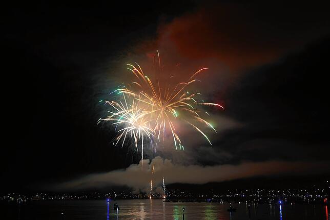 Bild 39: Konstanzer Seenachtfest 2024 - Jetzt knallt's! Das Feuerwerk am Bodensee bringt Zuschauer zum Staunen