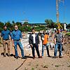 Besuch im neuen Tiengener Wohnquartier &bdquo;Am Kaltenbach&ldquo; (von links): Philipp Weber, Nico Storz, Rainer Schüle, Gabi Rolland, ...