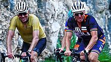 Jan Ullrich (links) und Lance Armstrong kommen nach Bad Dürrheim.