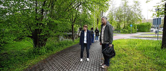 Marion Klose und Jochen Friedrichs vom Amt für Stadtplanung und Umwelt denken grenzüberschreitend: Eine Brücke für Fußgänger und ...