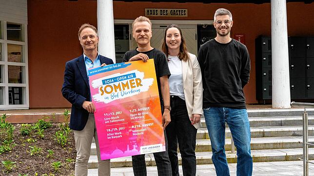 Das Organisationsteam für das neue Sommer-Programm in Bad Dürrheim hat alles im Griff: Von links Markus Spettel (Geschäftsführer der ...